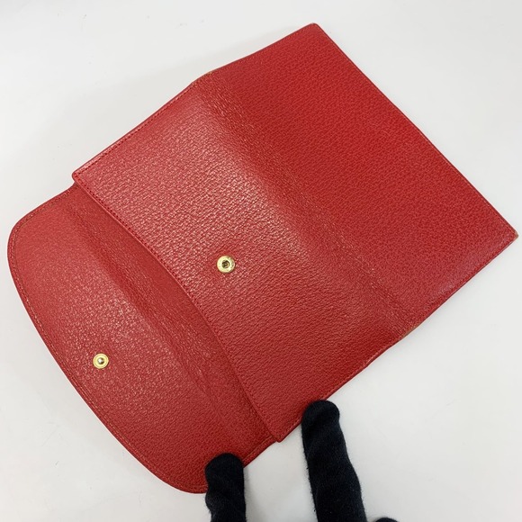 Gucci W hook Red Long Wallet C - Picture 4 of 7
